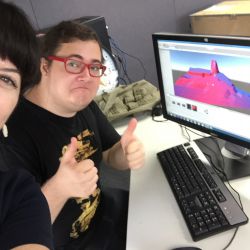 Deb and Wade working on the Rift World
