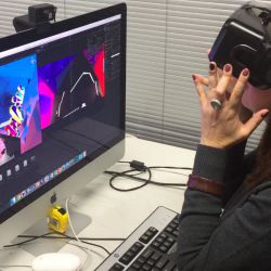 Deb experiences the Rift World in VR for the first time